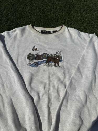 Made In Usa × Streetwear × Vintage Deer/Nature Swe