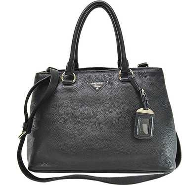 PRADA Triangle logo Nylon Mini Boston bag Handbag Black Vintage