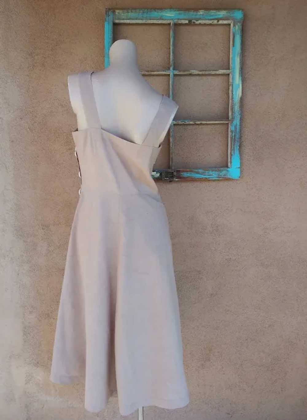 1950s Sundress Cotton Dress Sz M W30 - image 6