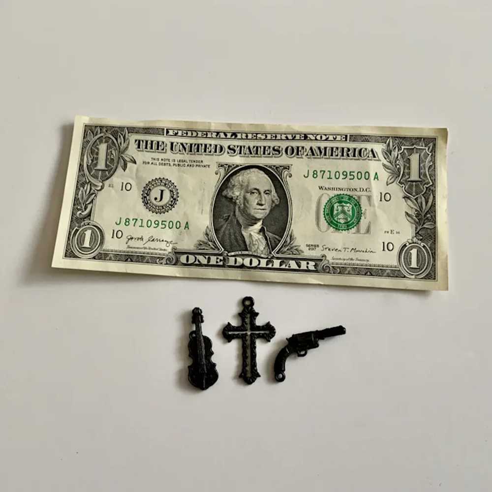 Vintage Metal Cracker Jack Prizes Pistol Cross an… - image 3