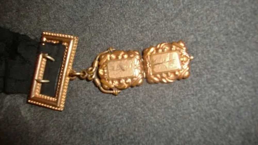 Antique Watch fob locket & buckle fancy Victorian… - image 4