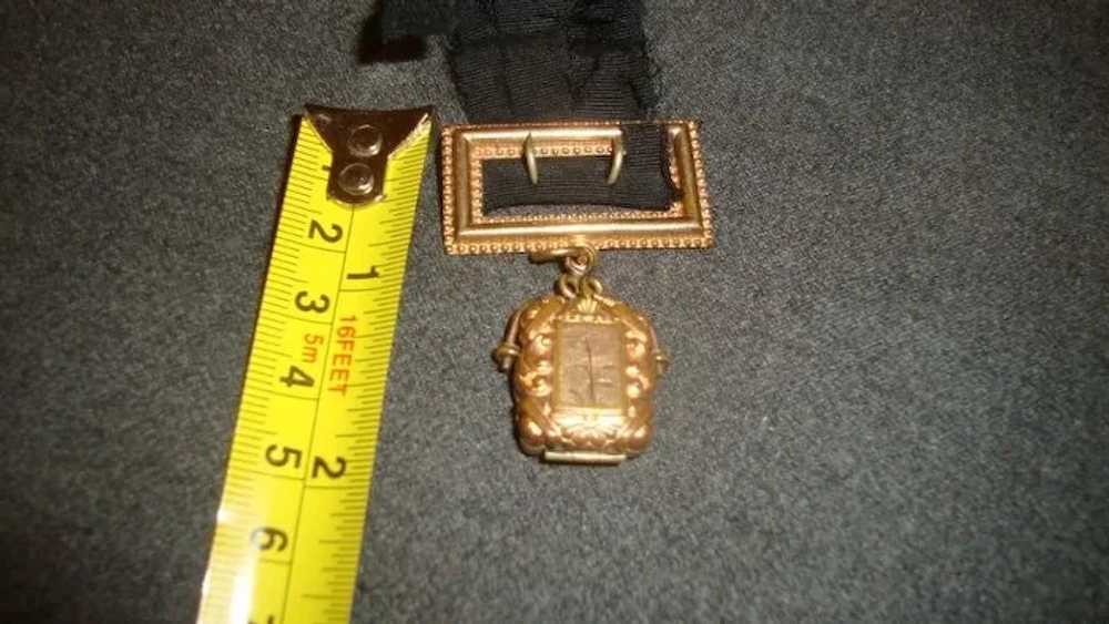 Antique Watch fob locket & buckle fancy Victorian… - image 5