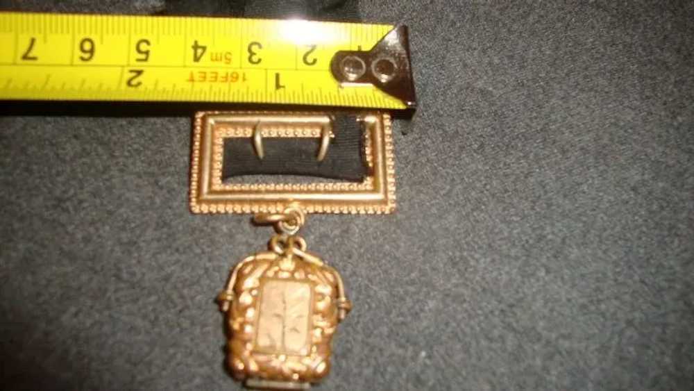 Antique Watch fob locket & buckle fancy Victorian… - image 6