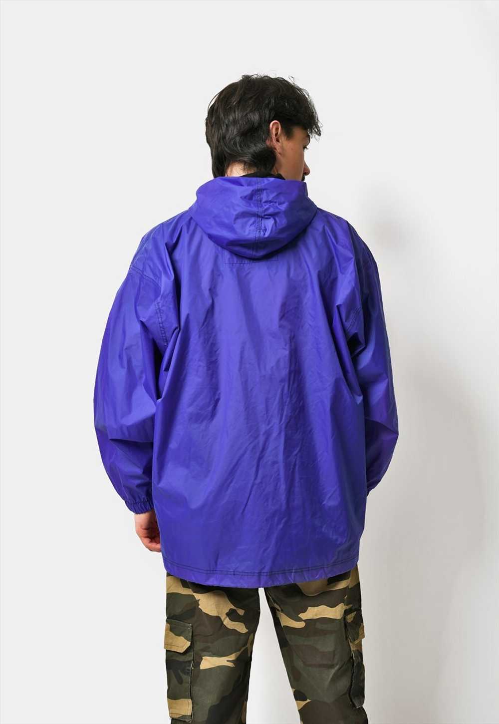 Vintage K-Way lightweight windbreaker blue men ho… - image 3