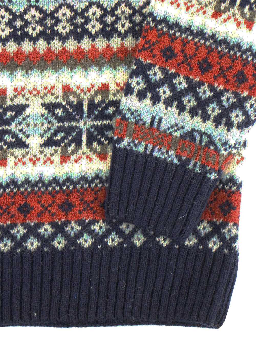 1940s Vintage Scottish Wool Fairisle Knit Jumper … - image 4