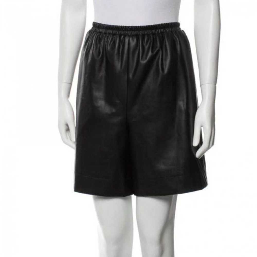 Staud Vegan leather shorts - image 3