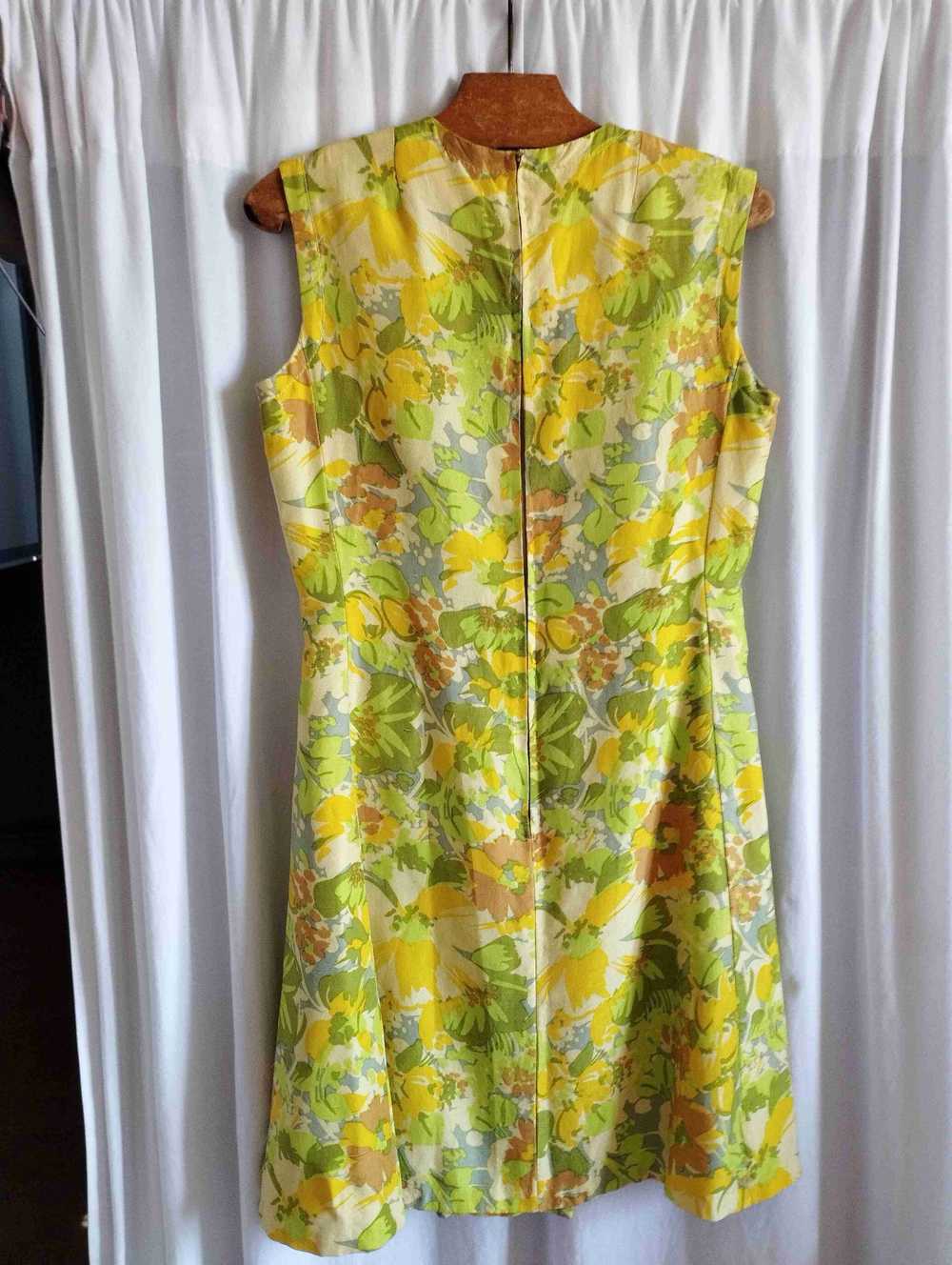 Silk dress - Silk dress, seamstress with yellow, … - image 2