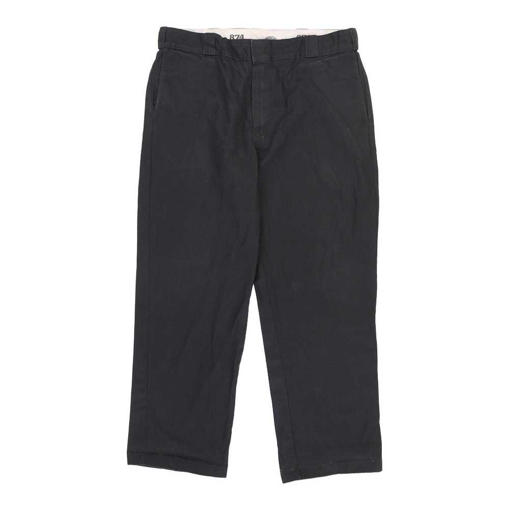 874 Dickies Trousers - 36W 29L Black Polyester Bl… - image 1
