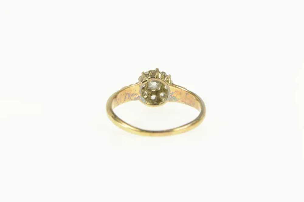 14K 1.00 Ctw Old Mine Cut Diamond Halo Engagement… - image 3