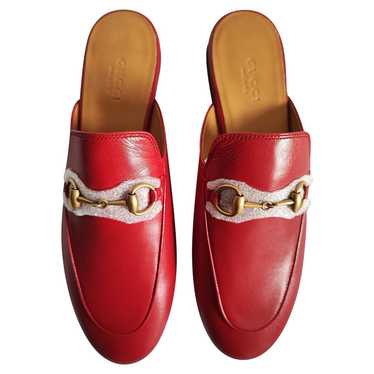 Leather sandals Gucci Red size 37 EU in Leather - 33838795