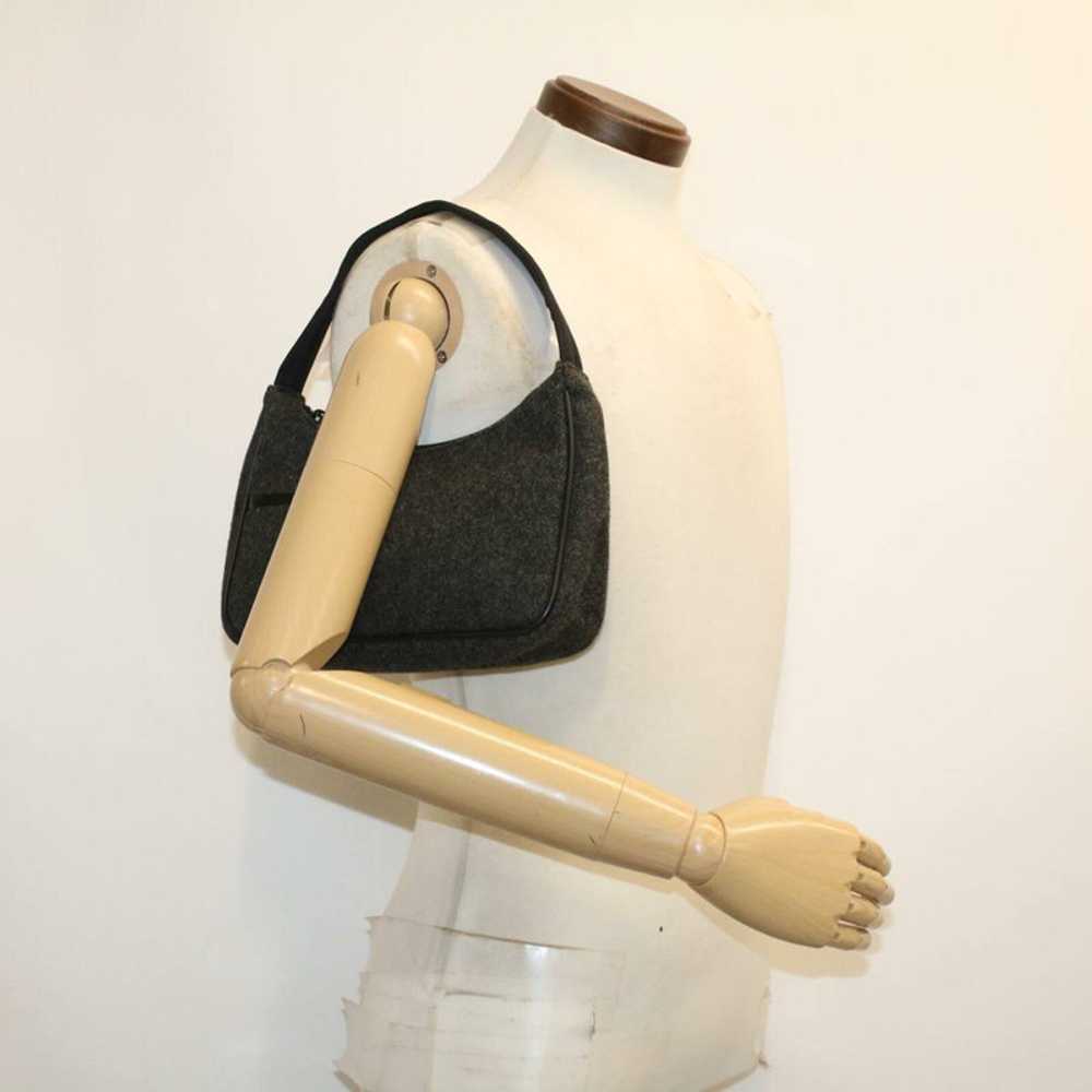 Prada Clutch Bag Wool in Black - image 7
