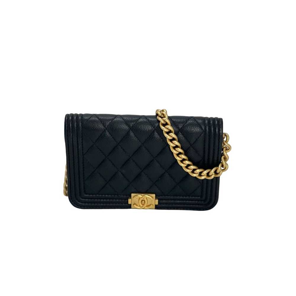 Chanel Chanel Caviar Quilted Mini Boy Clutch Wall… - image 1