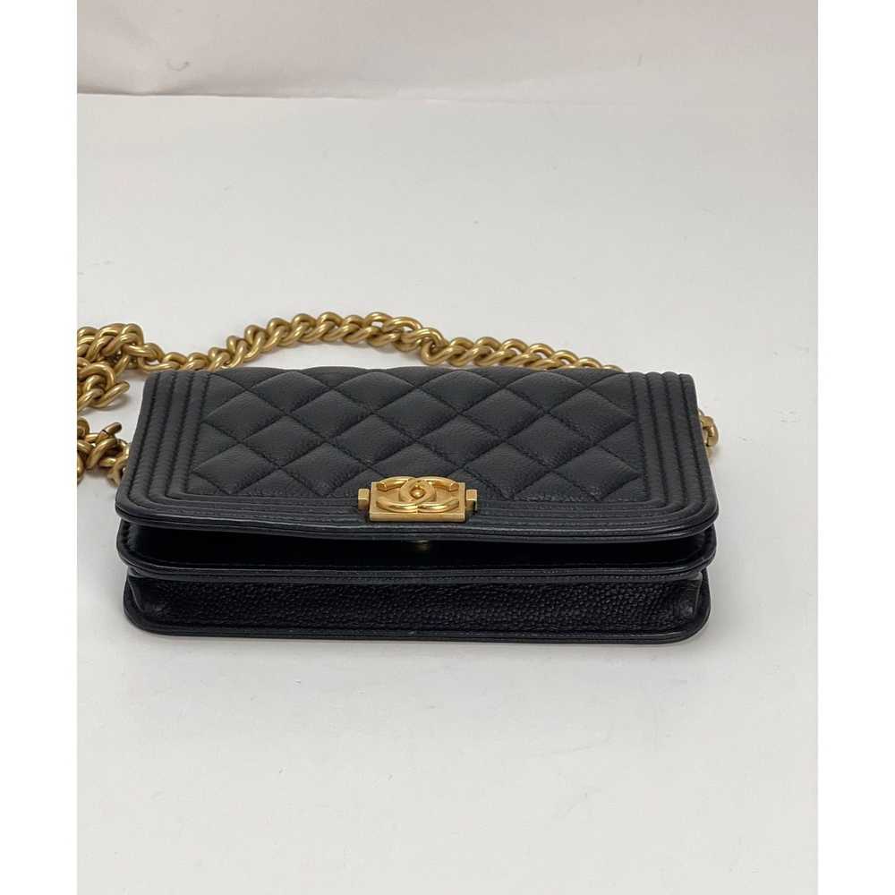 Chanel Chanel Caviar Quilted Mini Boy Clutch Wall… - image 5