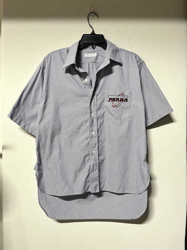 Prada Striped logo pocket button down