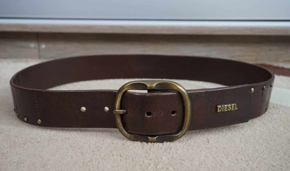Diesel × Vintage Vintage DIESEL leather belt. Mad… - image 9