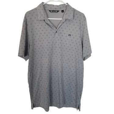 Travis Mathew Travis Mathew Mens L Gray Geometric 