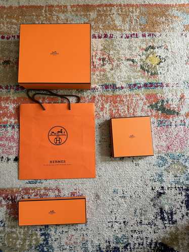 Hermes Hermès Boxes and Hermès Medium Orange & Bro