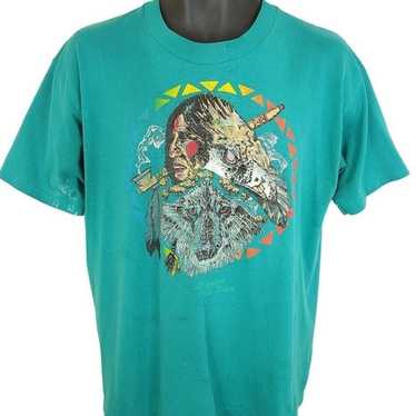 Vintage Native American Art T Shirt Vintage 80s Al