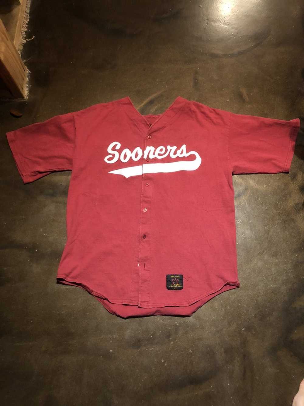 Ncaa × Vintage Vtg Oklahoma sooners baseball Jers… - image 1