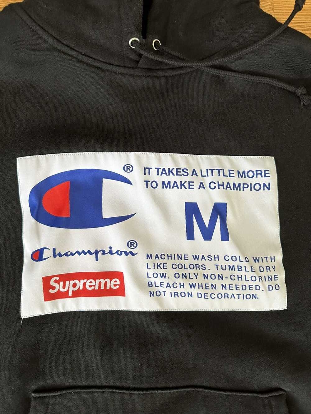 Champion × Supreme Supreme Champion Label Hooded … - image 2