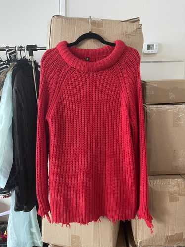 R13 R13 Distressed Fisherman Cashmere Knit Sweater