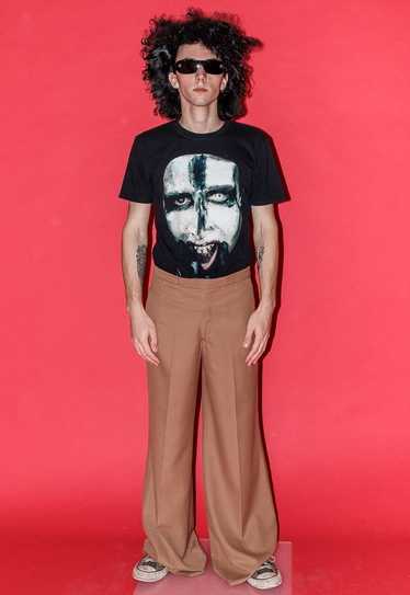 90's Vintage cool wide fit classic trousers in alm