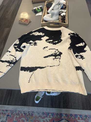 Japanese Brand Black White ihnomuhnit sweater