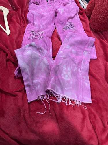 Custom × Levi's Pink Levi custom flare jeans - image 1