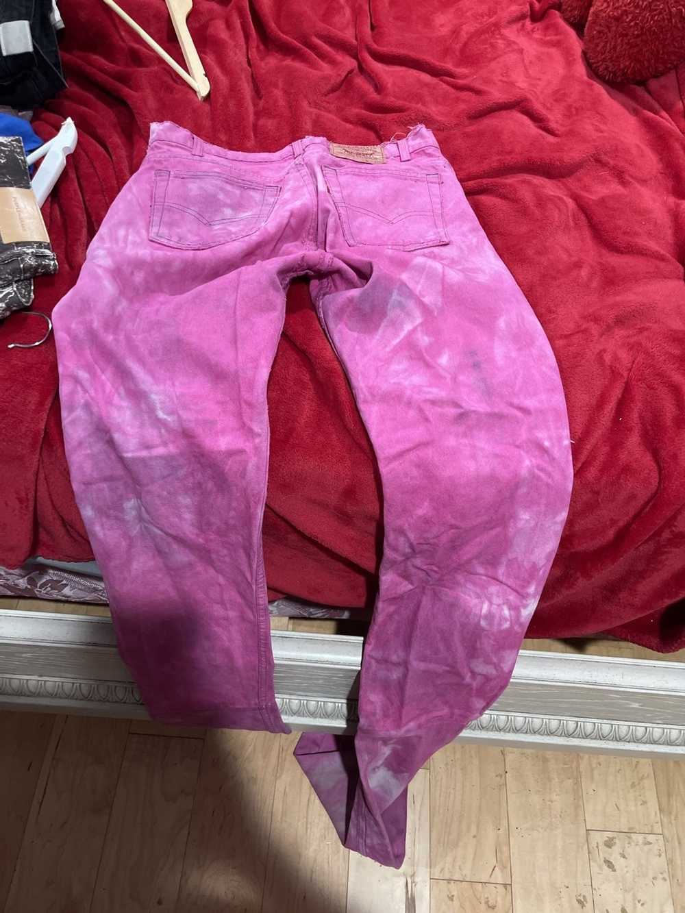 Custom × Levi's Pink Levi custom flare jeans - image 6