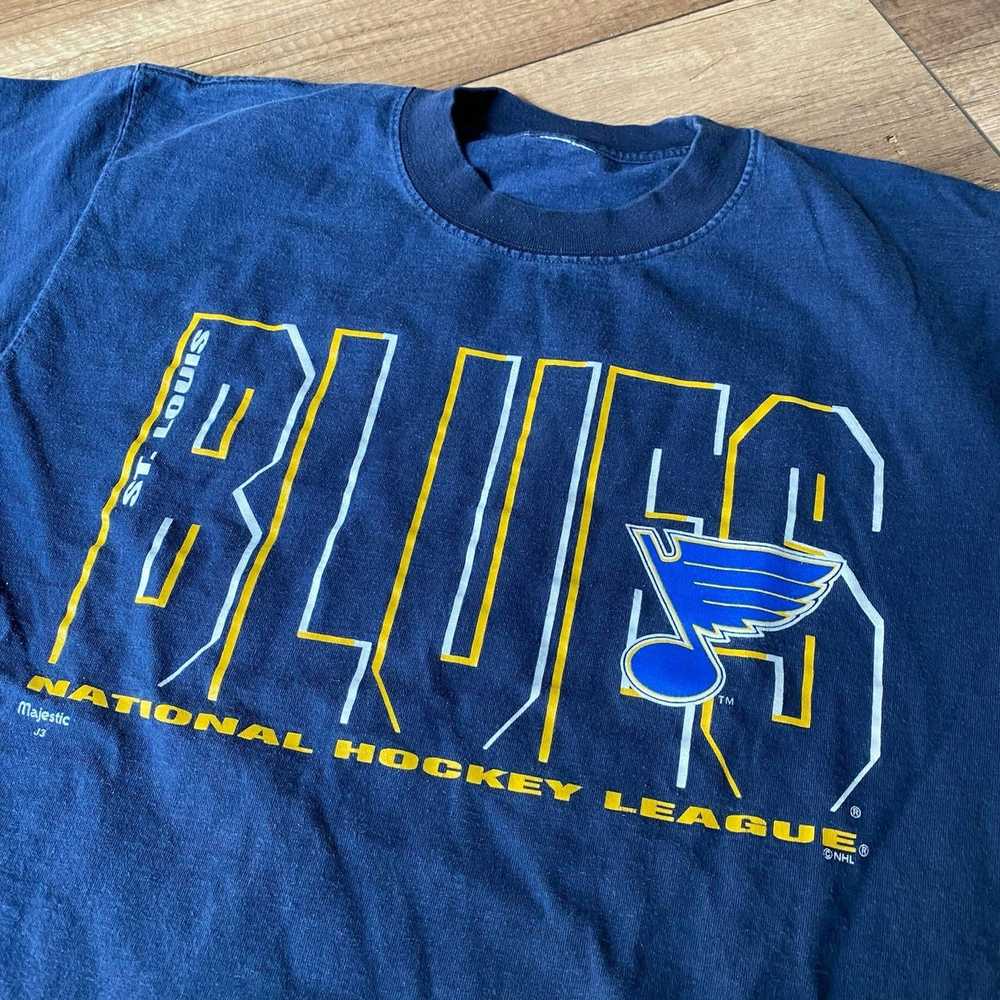 NHL × Vintage Vintage St. Louis Blues 90s Logo Ts… - image 1