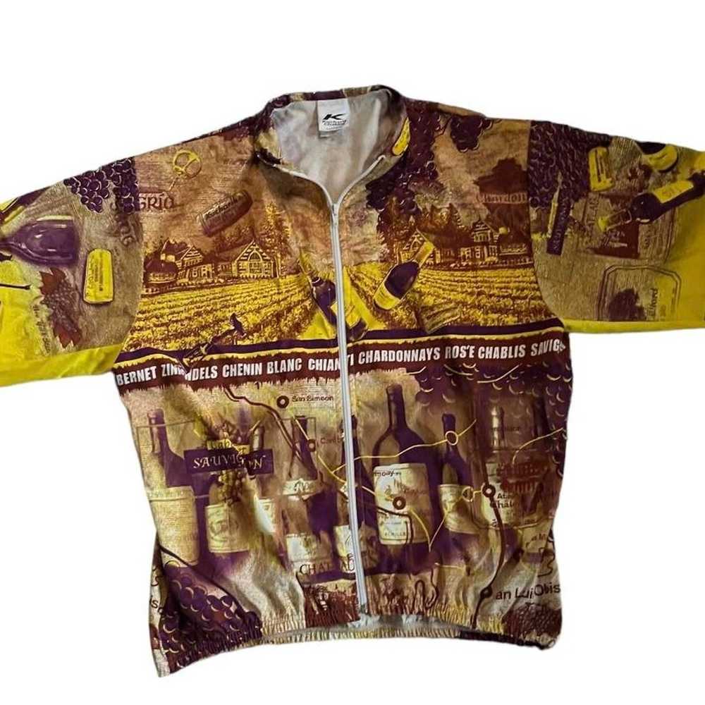 Other Vintage Wine AOP Windbreaker - image 2