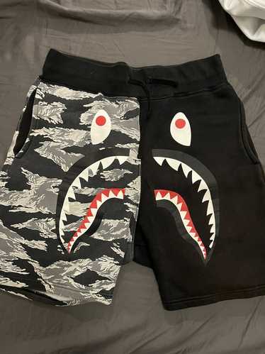 Bape Tiger Camo Shark Sweat Shorts