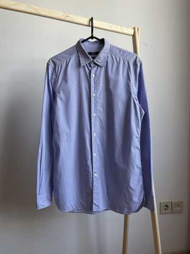 Z Zegna Z Zegna Silver Line Striped Blue Shirt Siz