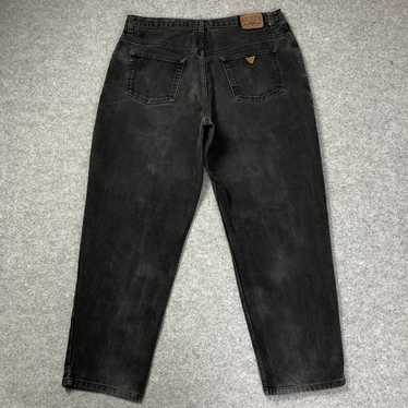 VTG RETRO Guess Pascal USA Black Denim Loose 2024 Fit Tapered Leg Cotton Jeans 40x32