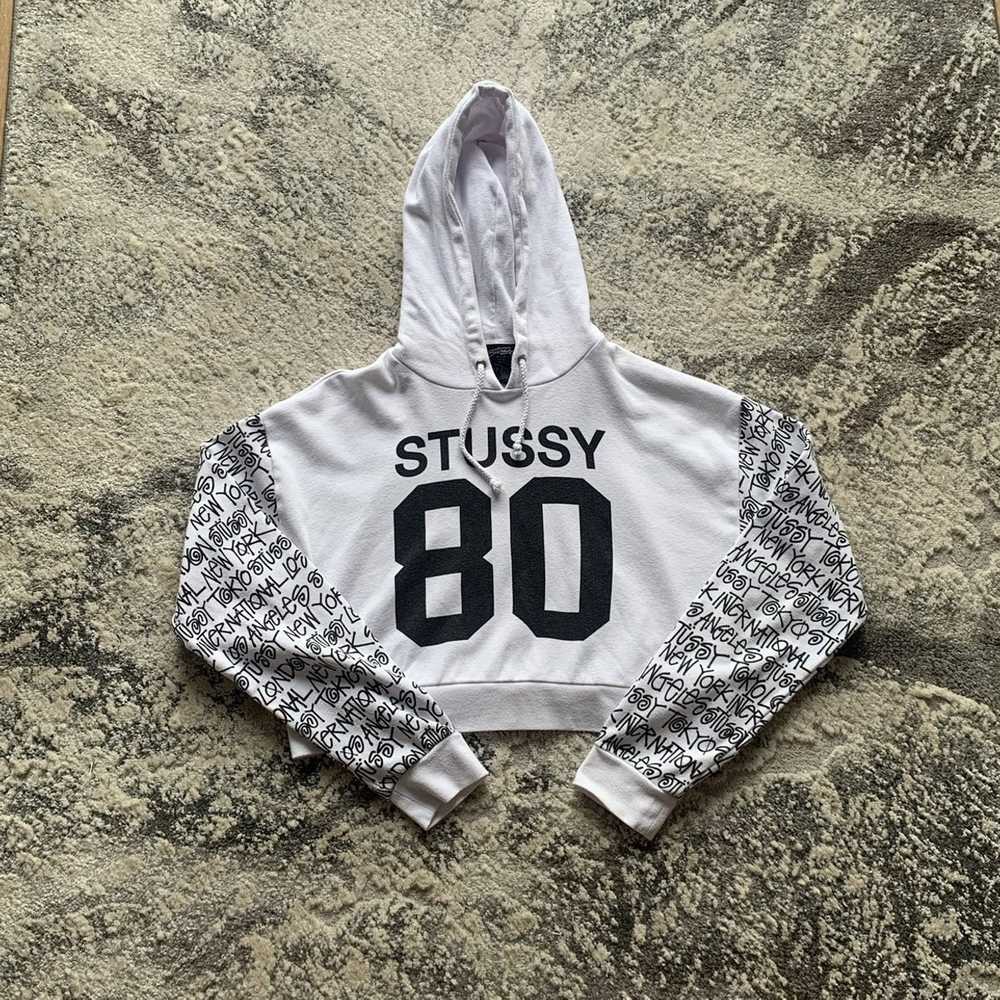 Streetwear × Stussy hoodie croped stussy - image 1
