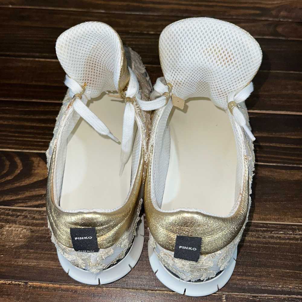 Luxury × Pinko × Sneakers Pinko Women's Gold Lace… - image 10