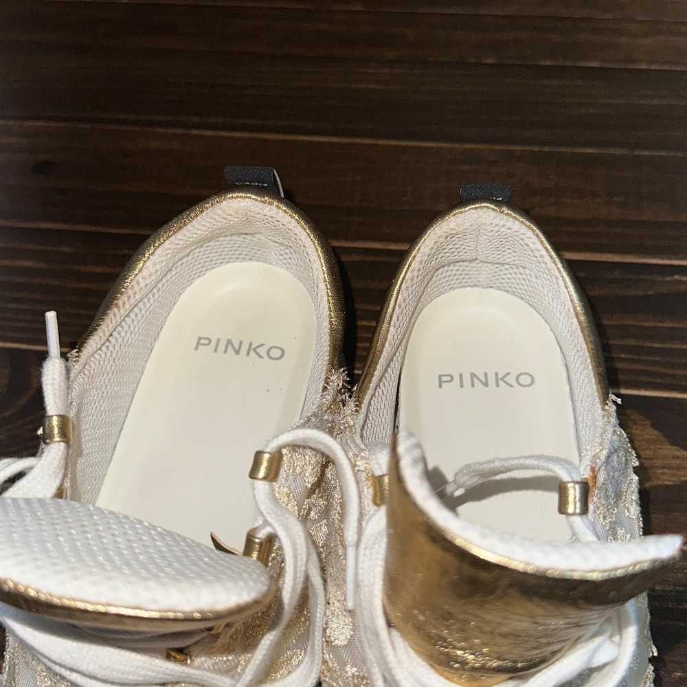 Luxury × Pinko × Sneakers Pinko Women's Gold Lace… - image 9