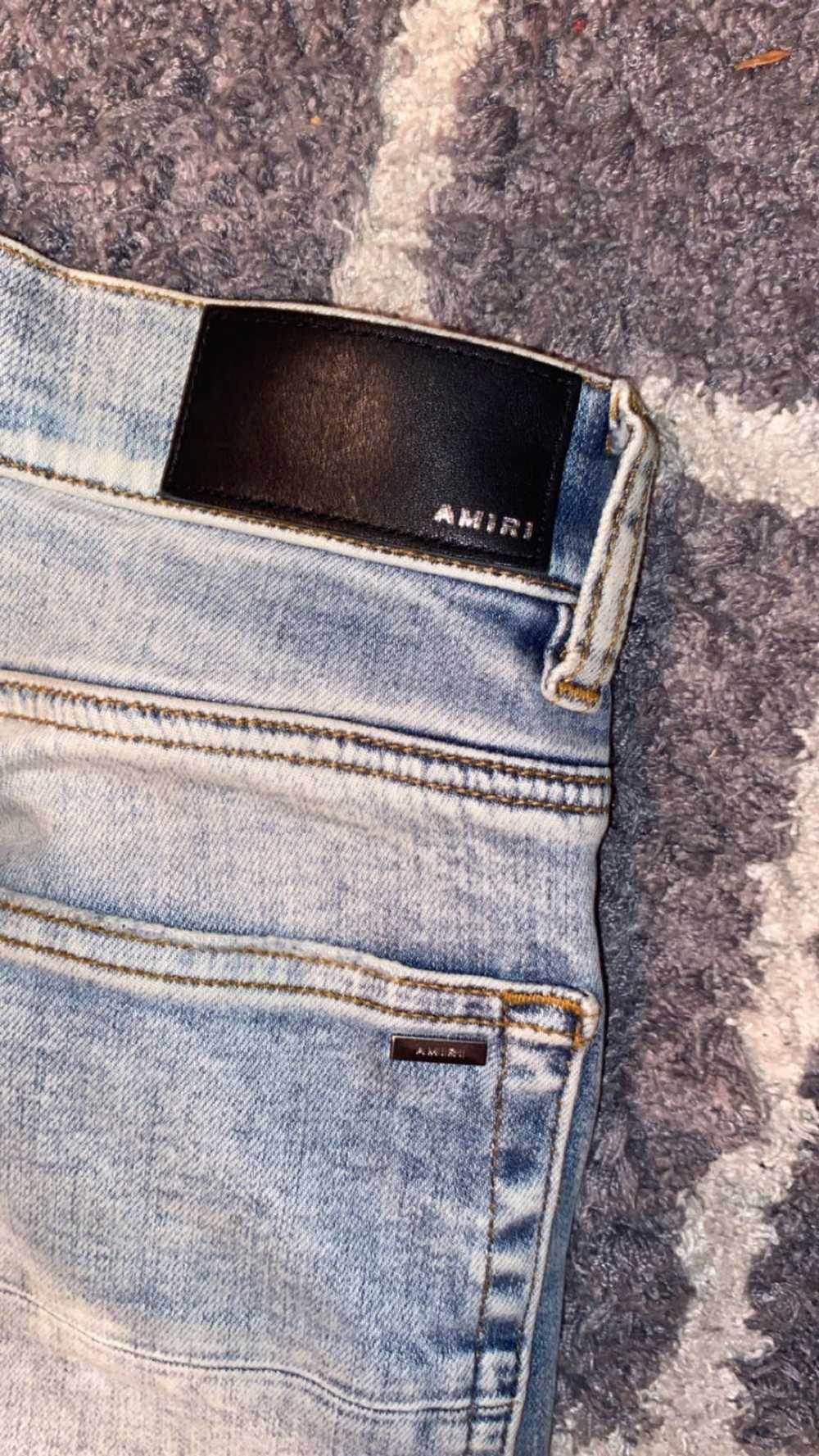 Amiri Amiri leather trasher jeans - image 7