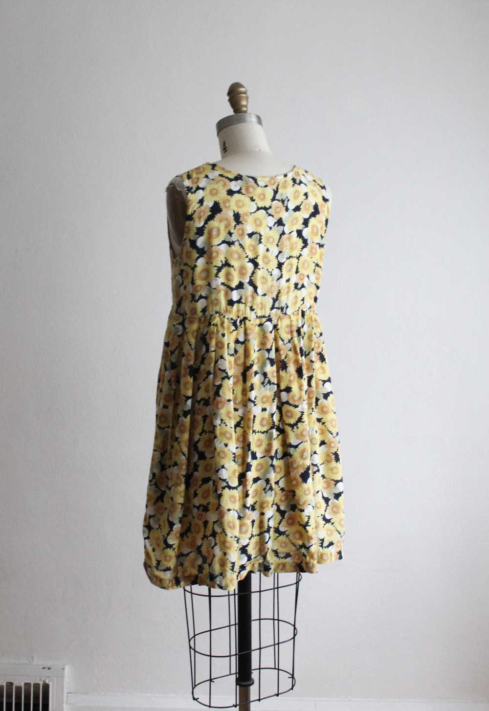 corset-front sunflower mini dress - image 4