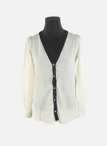 Circular Clothing Blouse Masscob blanc 100% soie … - image 1