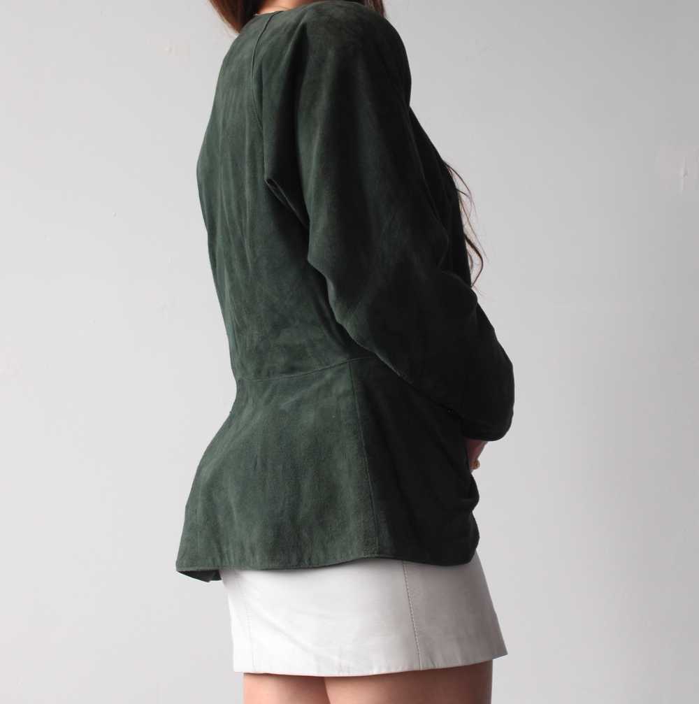 Vintage Evergreen Suede Cinched Jacket - image 3