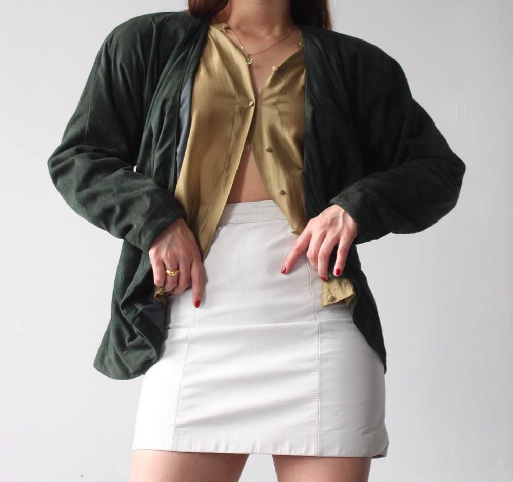 Vintage Evergreen Suede Cinched Jacket - image 6