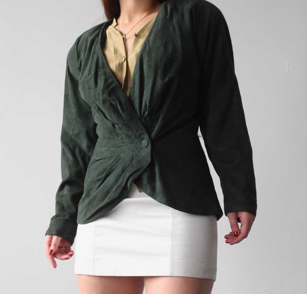 Vintage Evergreen Suede Cinched Jacket - image 7