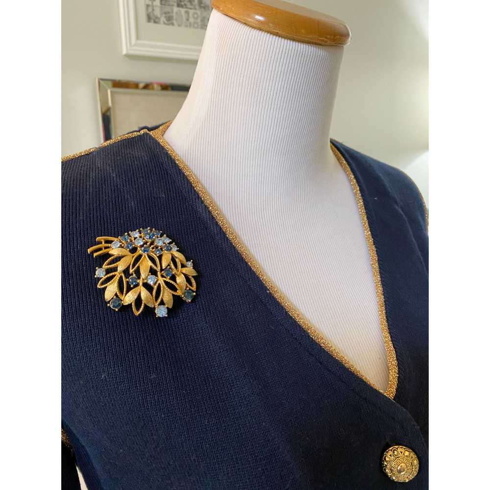 Vintage Altra Navy Blue Cardigan with Gold Accents - image 6