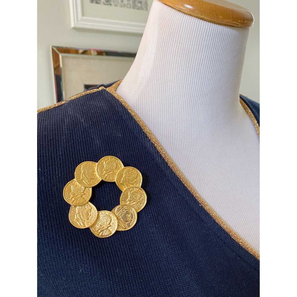 Vintage Altra Navy Blue Cardigan with Gold Accents - image 7