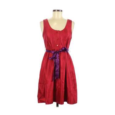 Marc by Marc Jacobs Red Silk Dress with Purple Sa… - image 1
