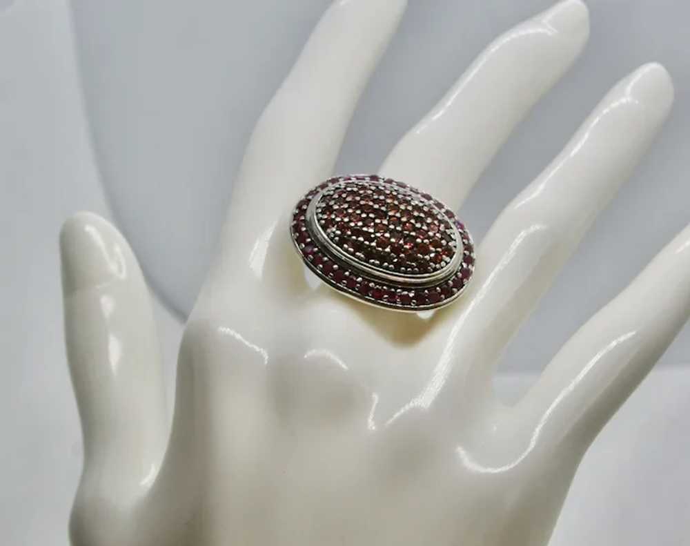 Sterling Pink Tanzanite Pave & Ruby Ring~ Size 6 - image 5