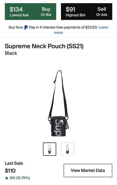 Supreme Supreme SS21 Neck Pouch Black