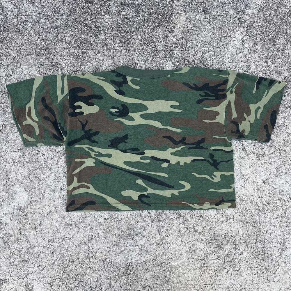 Vintage VINTAGE 1980s TEE SWING CAMOUFLAGE CROP T… - image 2