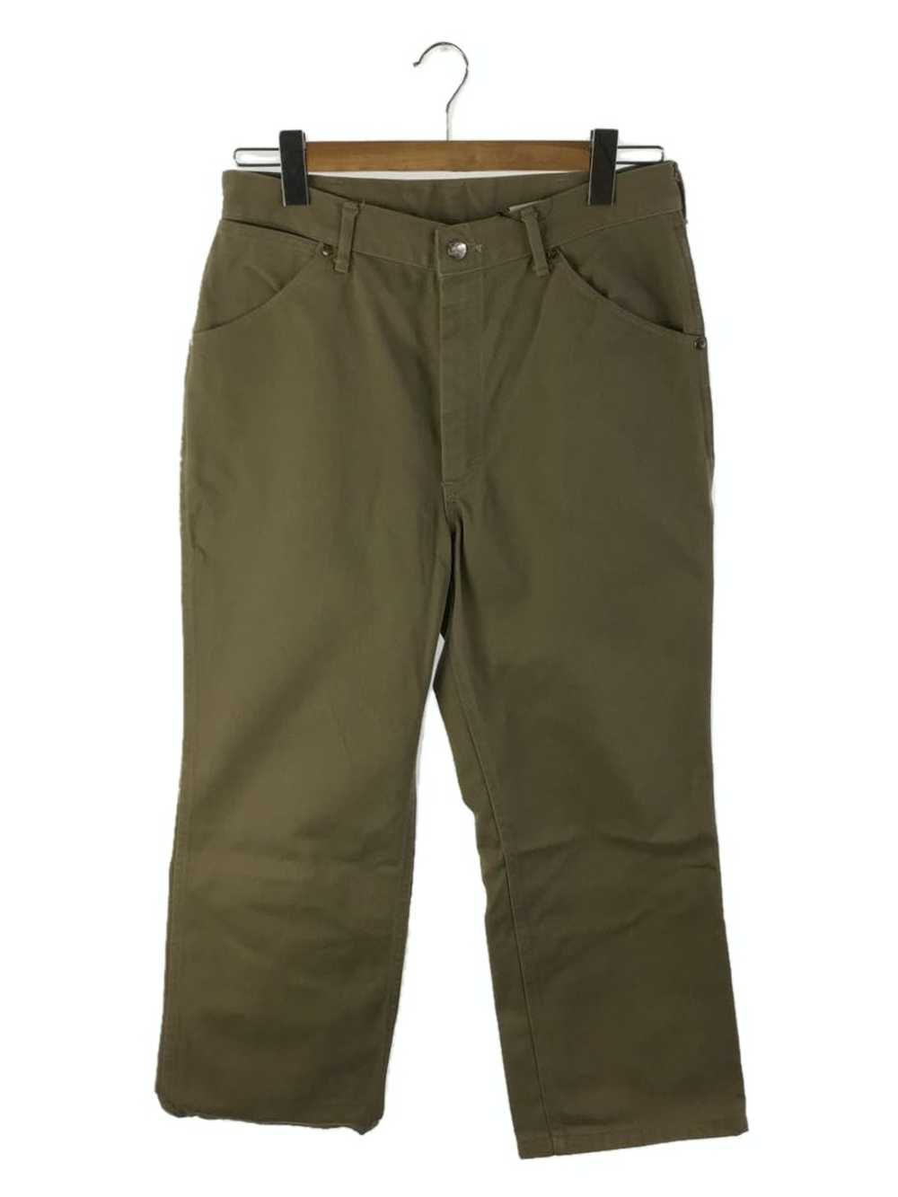 Needles Cropped Pants Khaki Plain Cotton Zip Fly … - image 1